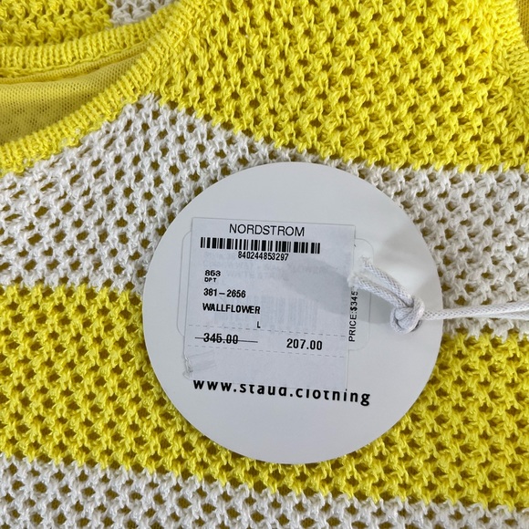 NWT Staud Knit Embroidered Citrus Wallflower Crochet Mini Dress size Large - Picture 12 of 12